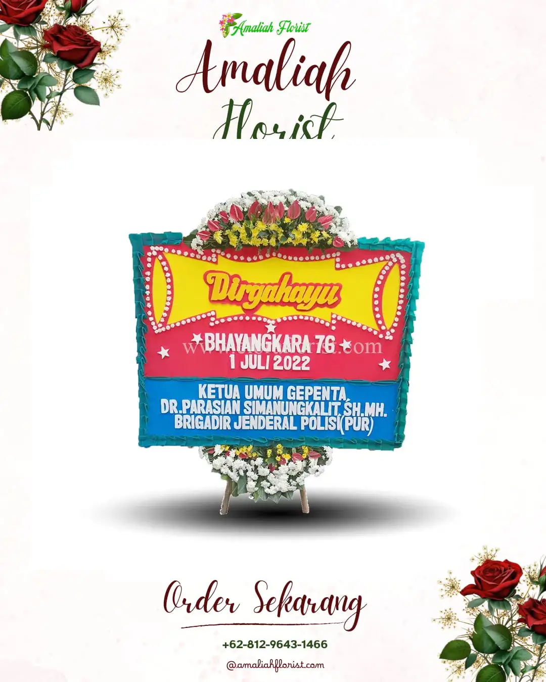 Papan Bunga HUT Ulang Tahun Cipelem